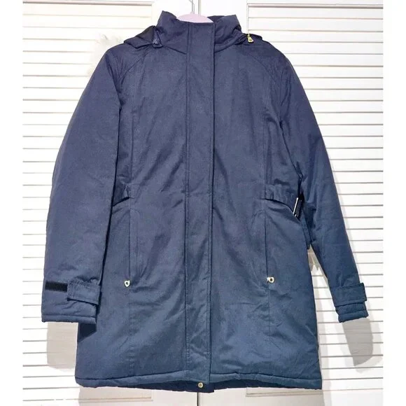 NWOT Spire By Galaxy Women's Navy Blue Jenar Heavyweight Coat Jacket Size S 2206 - Picture 14 of 15
